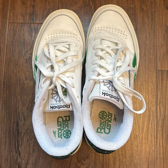 Reebok Center Club C Sneakers in Green & Navy - Picture 4 of 7